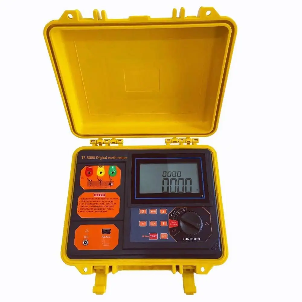 

TE3000 Digital earth resistance tester Digital grounding resistance tester Loop resistance tester earthing tester