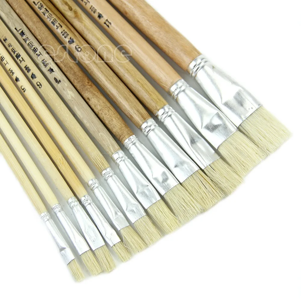 

New 12 Paint Brush Set for Oil Watercolor Acrylic Art Craft Artist Painting