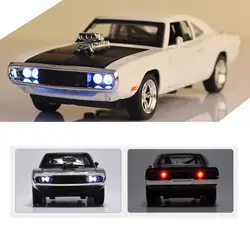 Горячая 1:32 Dodge зарядное устройство Diecast металлическая модель автомобиля звук и свет тянуть назад автомобиль игрушка для мальчика Дети и