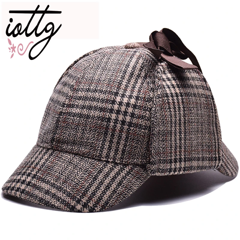 IOTTG gorra de de alta calidad Detective Sherlock Holmes Deerstalker sombrero gris tazas nuevos boinas gorra Vestidos|beret cap|deerstalker hatcap beret - AliExpress