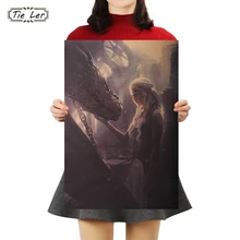 TIE LER Игра престолов плакат винтажный крафт-бумага Плакат Бар Кафе декоративная роспись стены стикер 50,5X35 см