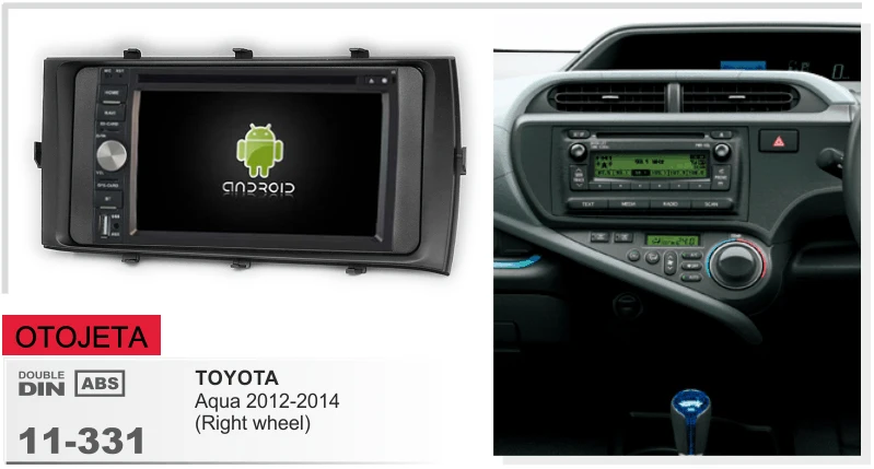 

Frame+android 6.0 car dvd player for toyota aqua right wheel 2012-2014 audio multimedia stereo radio tape recorder head units