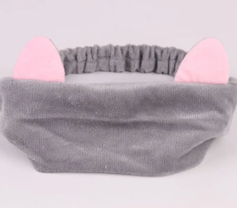 grey hairband Лидер продаж, женские повязки на голову omg, повязка для макияжа, эластичная бархатная повязка на голову с бантом, коралловый флис, модные аксессуары для волос для девушек - Цвет: grey hairband
