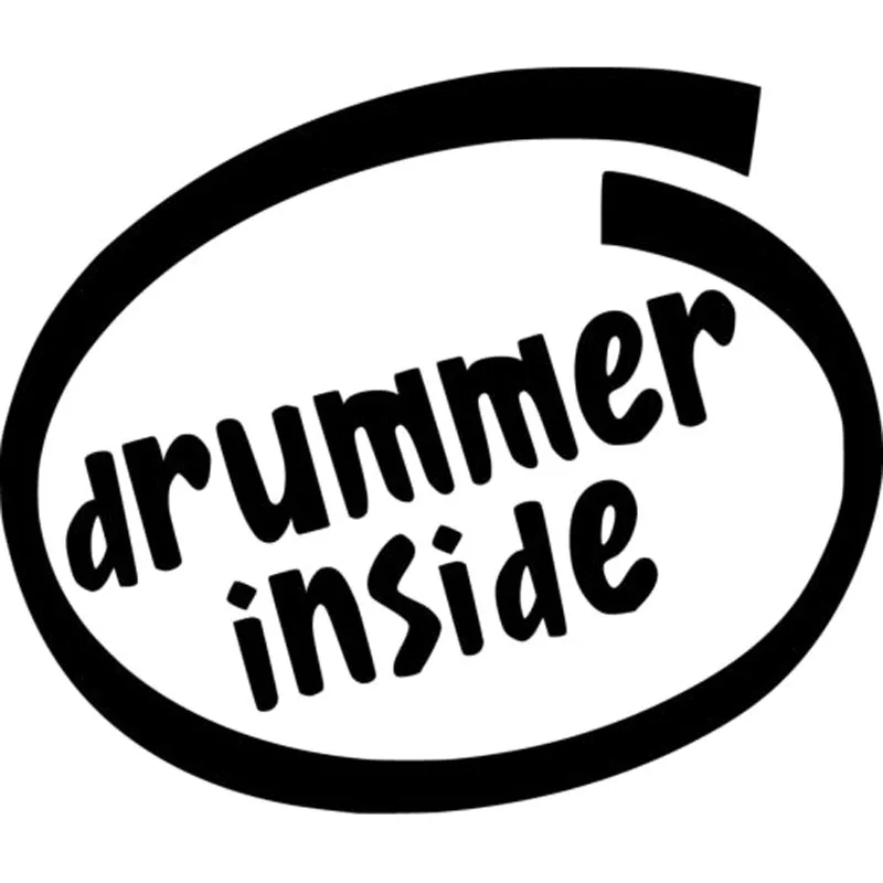 16.9X14.3CM DRUMMER INSIDE Funny Vinyl Decal Car Sticker Car styling