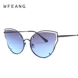 WFEANG женские Модные солнцезащитные очки Винтаж Для женщин Брендовая Дизайнерская обувь оттенки очки кошачий глаз солнцезащитные очки