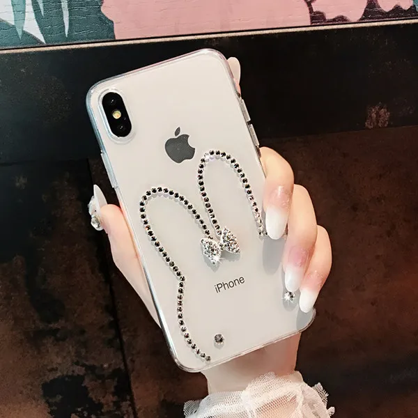 Дизайн с буквами DIY чехол для телефона для Iphone X Xs Max XR ювелирный 3D Блестящий чехол для телефона для Iphone 11 Pro MAX 6 7 8 6S PLUS 5 5S se - Цвет: this style