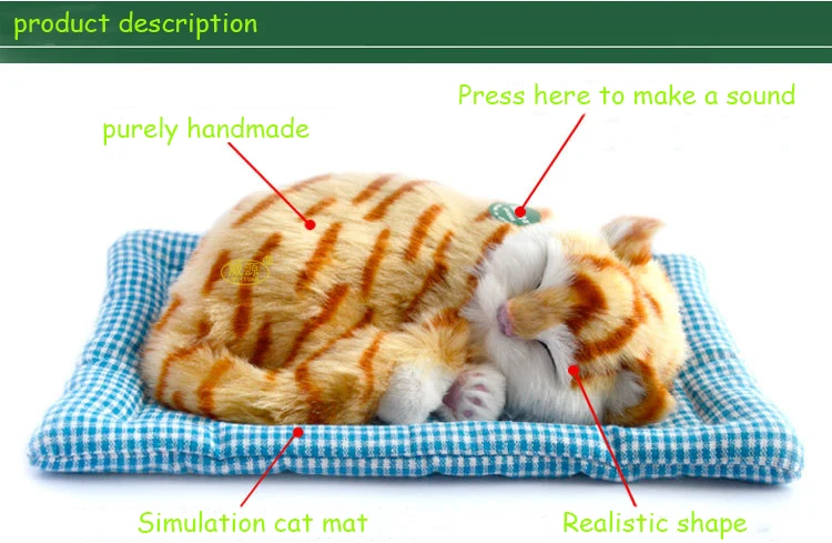 Моделирование животных кошка кровать собака подарок на день Рождения Моделирование игрушки для детей sleepping Кошка Собака Электронный ПЭТ