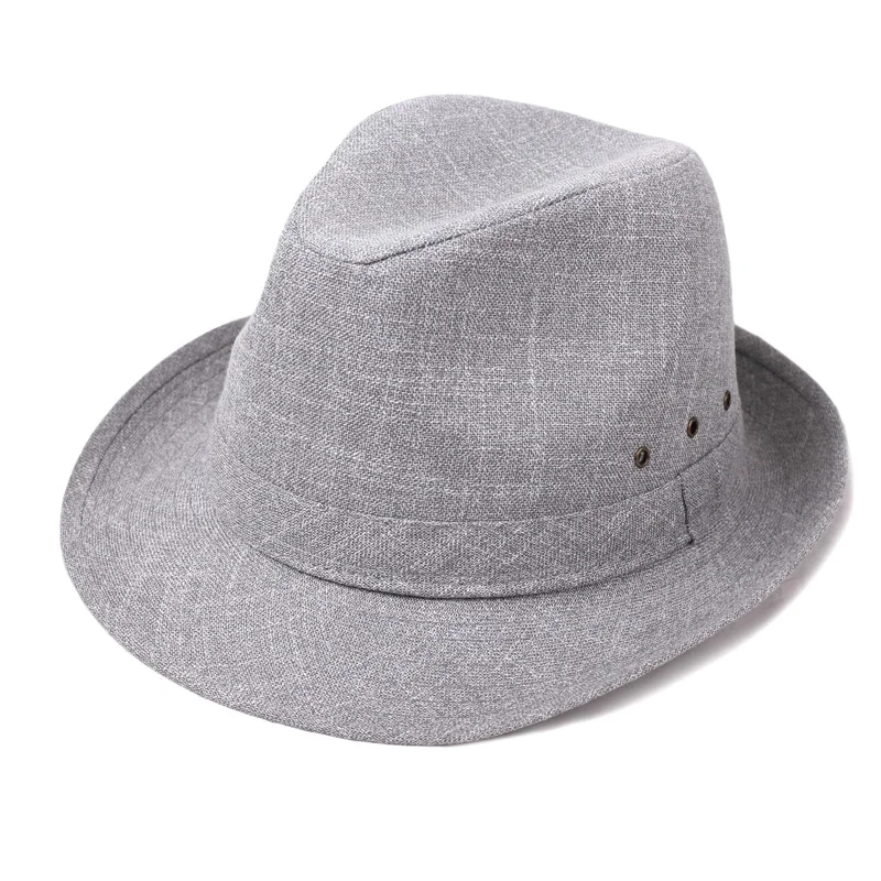 Adult Fedoras Hat Men's Spring and Summer Cotton Fedoras Cap Men's