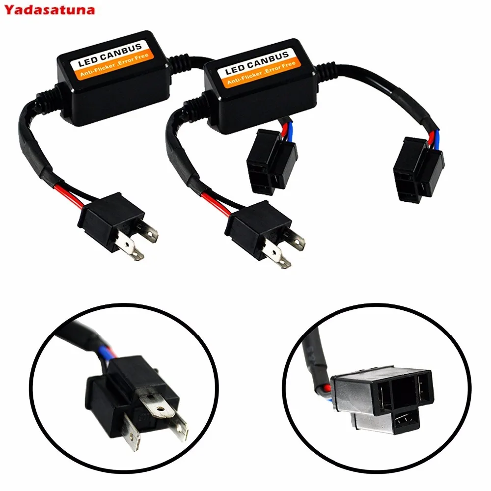 

2 x H4 H7 H11 H13 H8 9005 9006 Car LED Headlight Canbus Error Free Computer Warning Canceller Resistor Decoders Anti Flicker