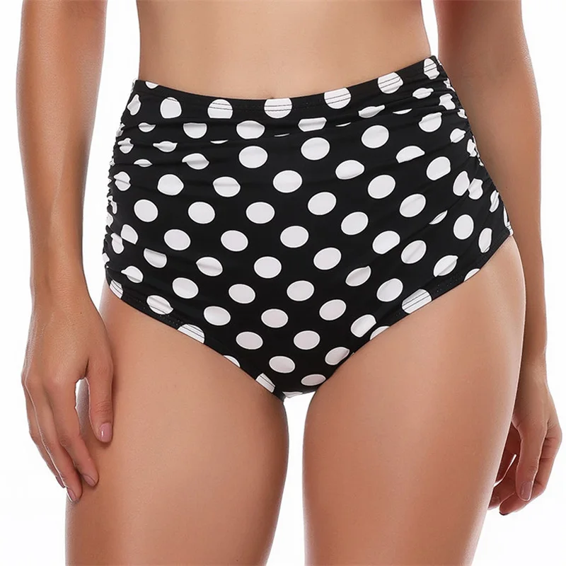 

Print Bikini Bottoms Dot Swimsuit Female Shorts High Waist Swimwear Women Shorts Women's Swimming Suit Shorts Biquini Bottoms