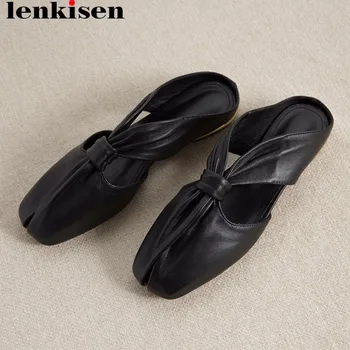 Lenkisen elegant lady handmade luxury sheep leather square toe slip on mules outside art design bow-knot classic slippers L19
Lenkisen elegant lady handmade luxury sheep leather square toe slip on mules outside art design bow-knot classic slippers L19