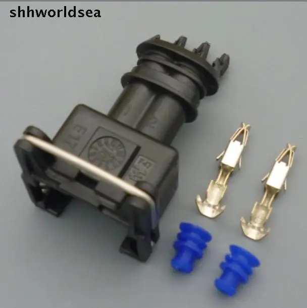 

shhworldsea 10Kit 2 Way 2 PIN 3.5MM Car Fuel Injector Socket Plug DURITE MULTIPLE CONNECTORS JUNIOR POWER TIMER JPT CONNECTOR