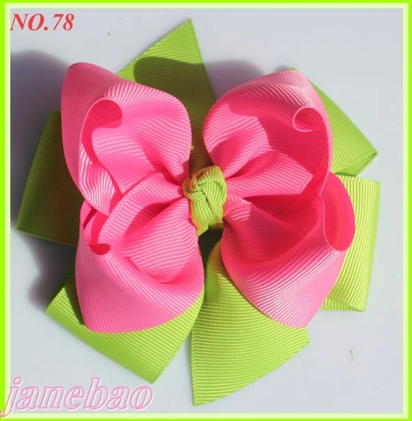 

free shipping 2018 Newest 60pcs 4.5" layered hair bows girl hair accessories popular girl hair clips