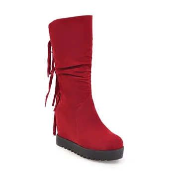 

In the fall and winter of 2017 large base platform shoes inside the new increase in tube tide 823 joker woman boots