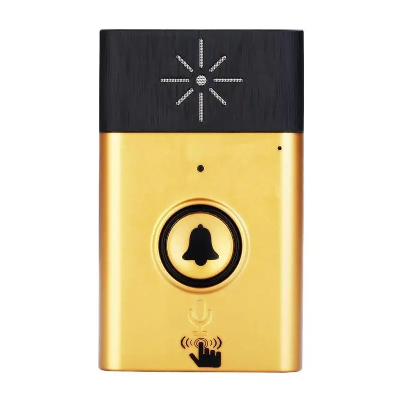 

300m 2.4G Wireless Doorbells 220V With 1 Outdoor Ring Bell Button + 1 Indoor Voice Intercom + Screwdriver and USB Cable