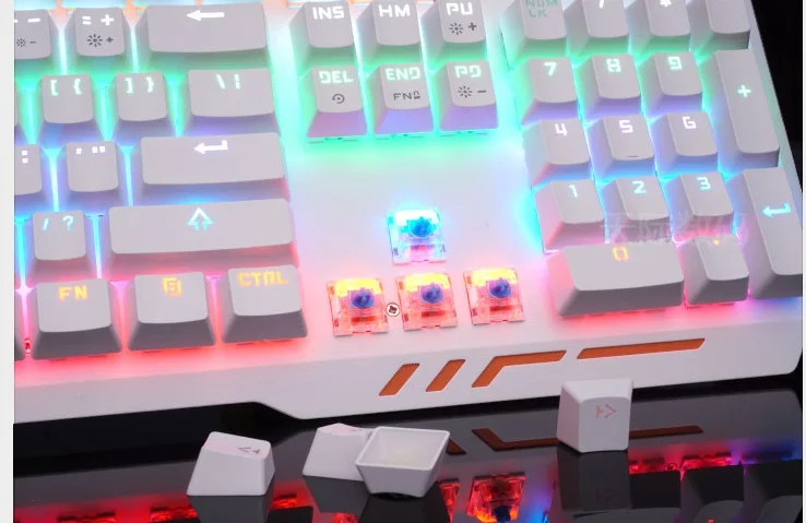 Metoo ZERO Z11 механической клавиатуры и мыши 104 ключей синий переключатель светодиодная клавиатура для геймеров Anti-Ghosting для Планшет настольный компьютер