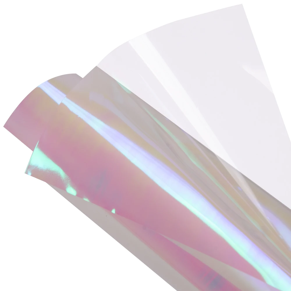 

HOHOFILM Rainbow White Heat Transfer Vinyl T-shirt Heat Press Film Clothing Iron on HTV 20''x196.8''(50cm*500cm)