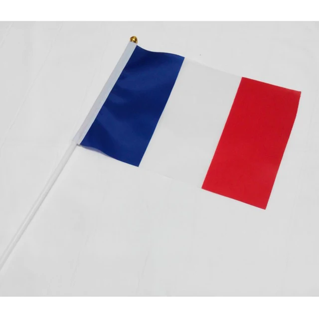 Petit drapeau français avec poteau, France Feel the hand, drapeau national  de remise, 14*21cm, 50 pièces - AliExpress