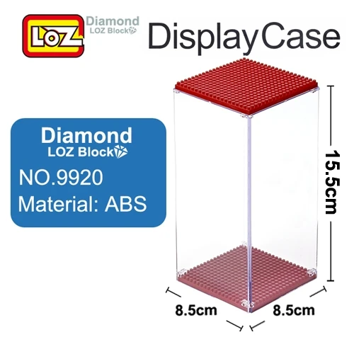 LOZ Дисплей Чехол многоцветная коробка для алмазных строительных блоков большой прозрачный дисплей коробка для LOZ Toys официальный авторизованный 9920 - Цвет: LOZ 9920 Box Red