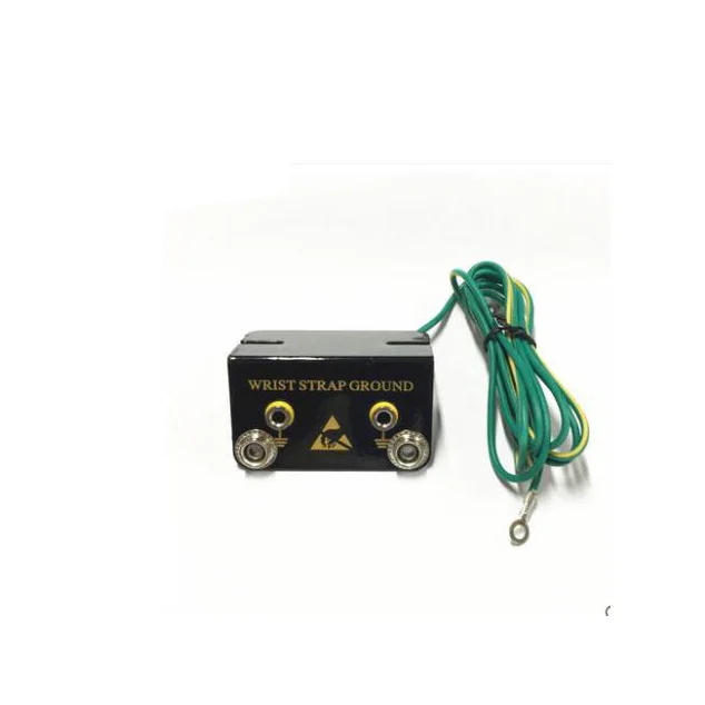 NOVFIX Anti Static Socket L Shaped ESD Ring Durable Green Mayitr Terminal Cable Ground for Wrist Strap Table Mats