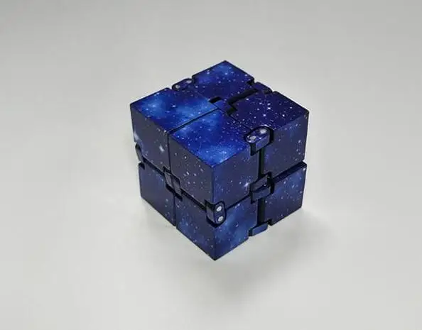 blue Starry sky Тренд креативный бесконечный куб магический куб офисный флип кубическая головоломка стоп снятие стресса игрушки для детей с синдромом аутизма - Цвет: blue Starry sky