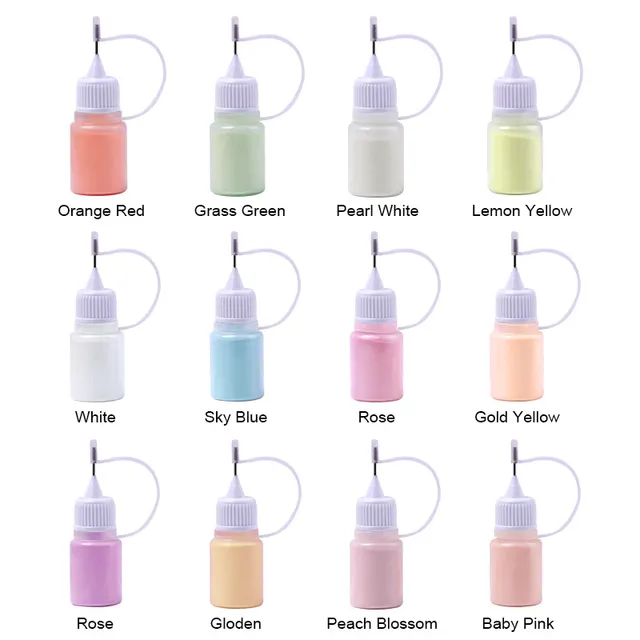 Modelones 12 Colors Neon Phosphor Powder Nail Decorations Fluorescence Effect Nail Glitter Power Luminous Colorful Glow Powder