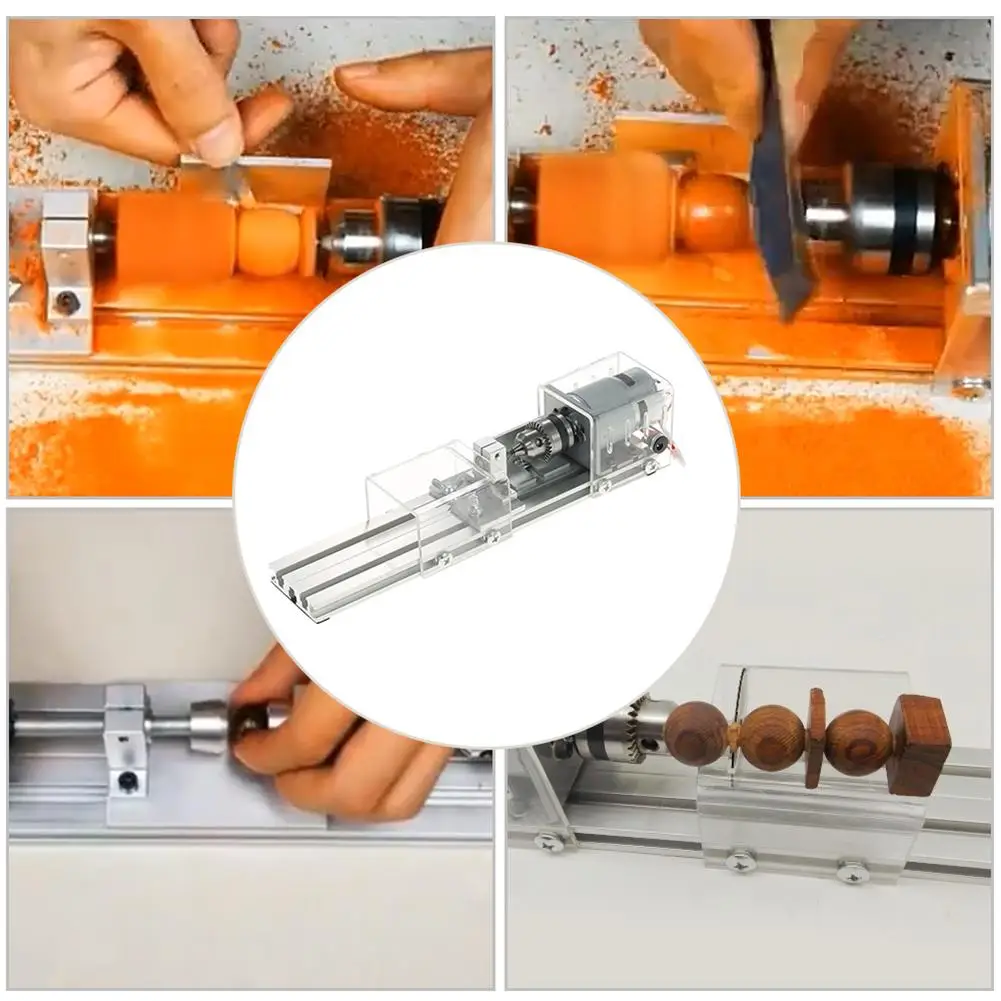 

100W Mini Lathe Beads Polisher Cutting Machine Woodworking Crafts Rotary Tool EU Plug