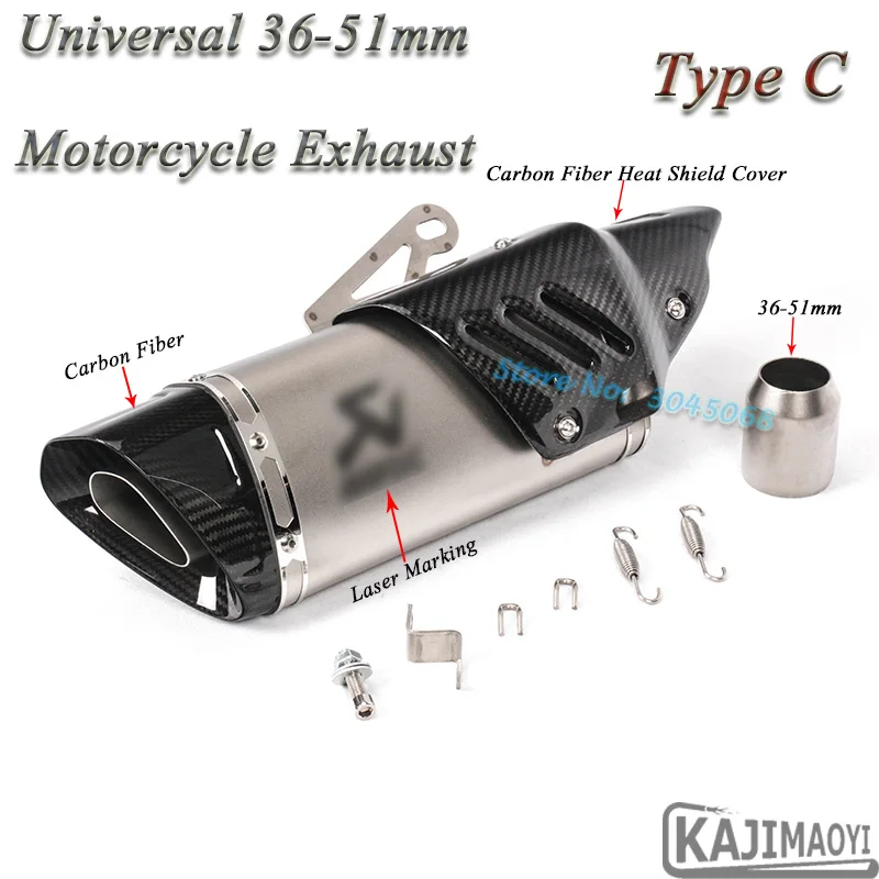 Escape de la motocicleta Escape para R1 R6 R3 Z900 KTM390 K8 CBR modificado universal moto láser carbono Scooter silenciador etiqueta