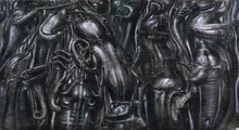 Kunst Poster Hr Giger Li II Stoff art silk Poster