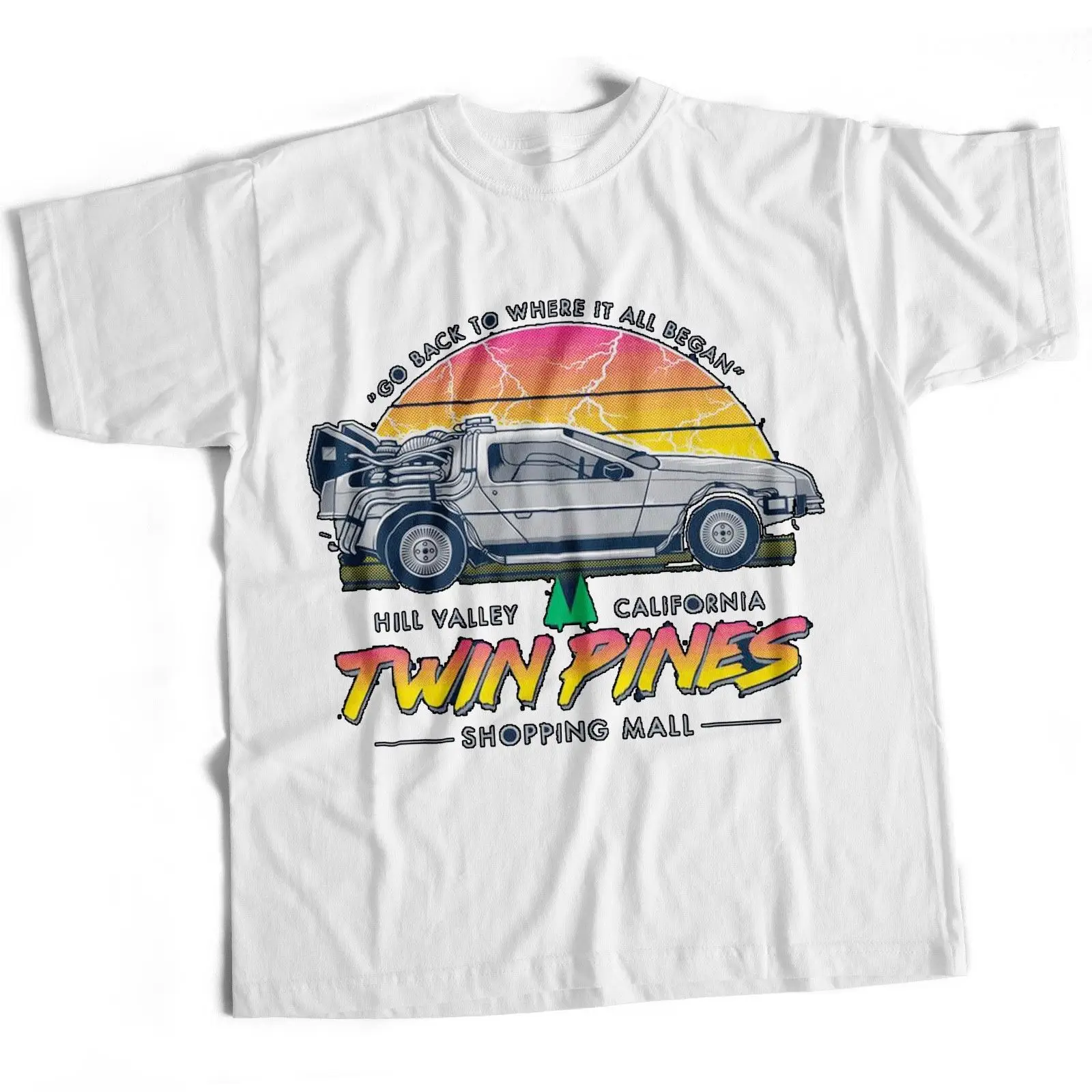 

Back To The Future Twin Pines Film Movie Sci Fi Funny Gamer Novelty Tribute New T Shirts Funny Tops Tee New Unisex Funny Tops