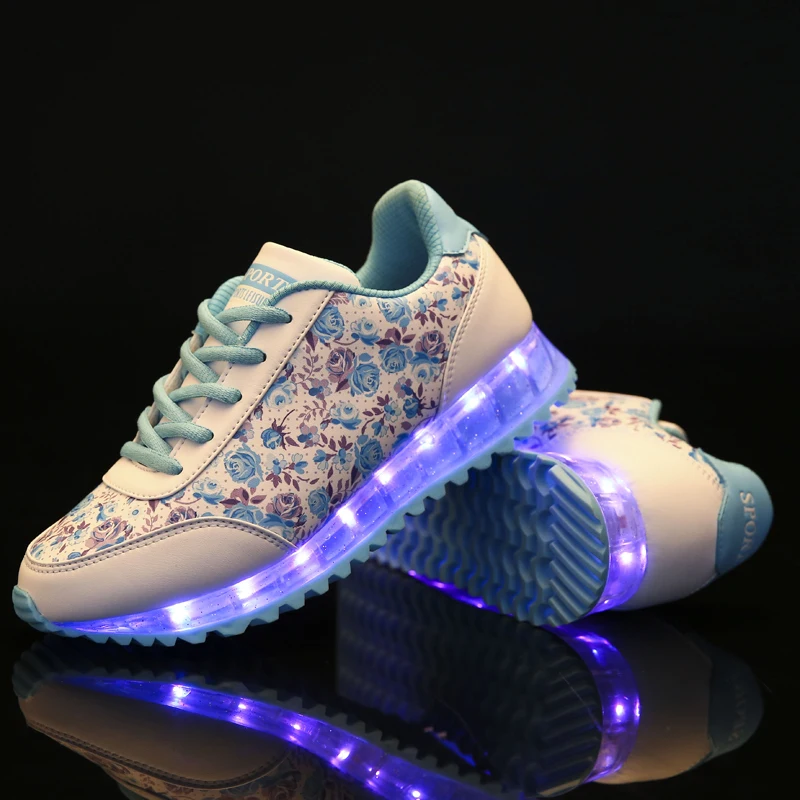 2016 Новый Светодиодный Обувь Для Взрослых Женщин Повседневная Мода Chaussures Femmes