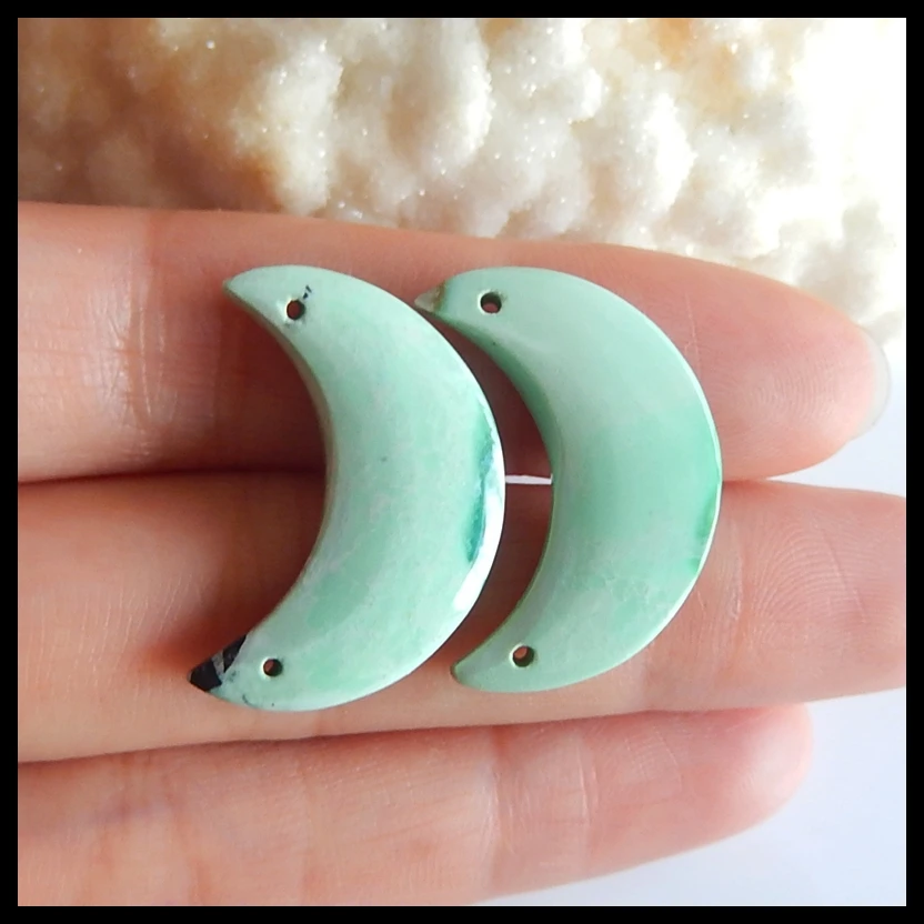 

Nugget Green Turquoise Semi-precious stones Jewelry accessories Earrings Beads,20x10x5mm,4.7g