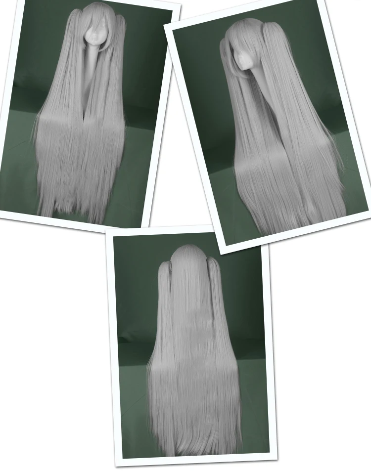 Re: создатели Косплэй парик Альтаир серебристо-серый 120 см Длинные Прямые хвостики плотной синтетической волос