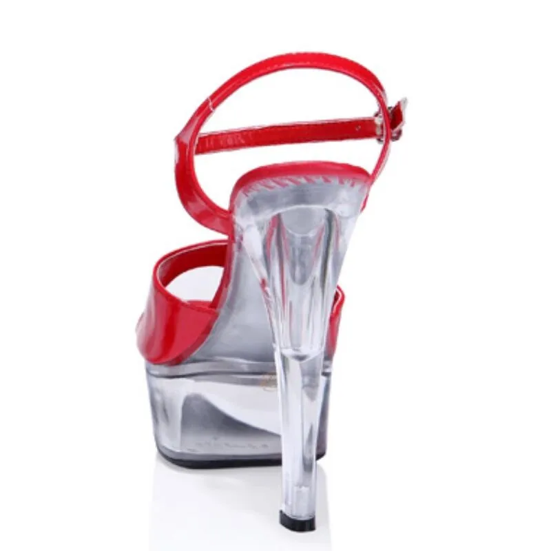bianco Tacchi 15 rosso Donne Cm A Pompa argento Di Nero 43 Signora 44 Sposa Tstage Delle Discoteca Cristallo Della Club Plus Spillo 34 Exegang Sandali Il Piattaforma Da OpZqW