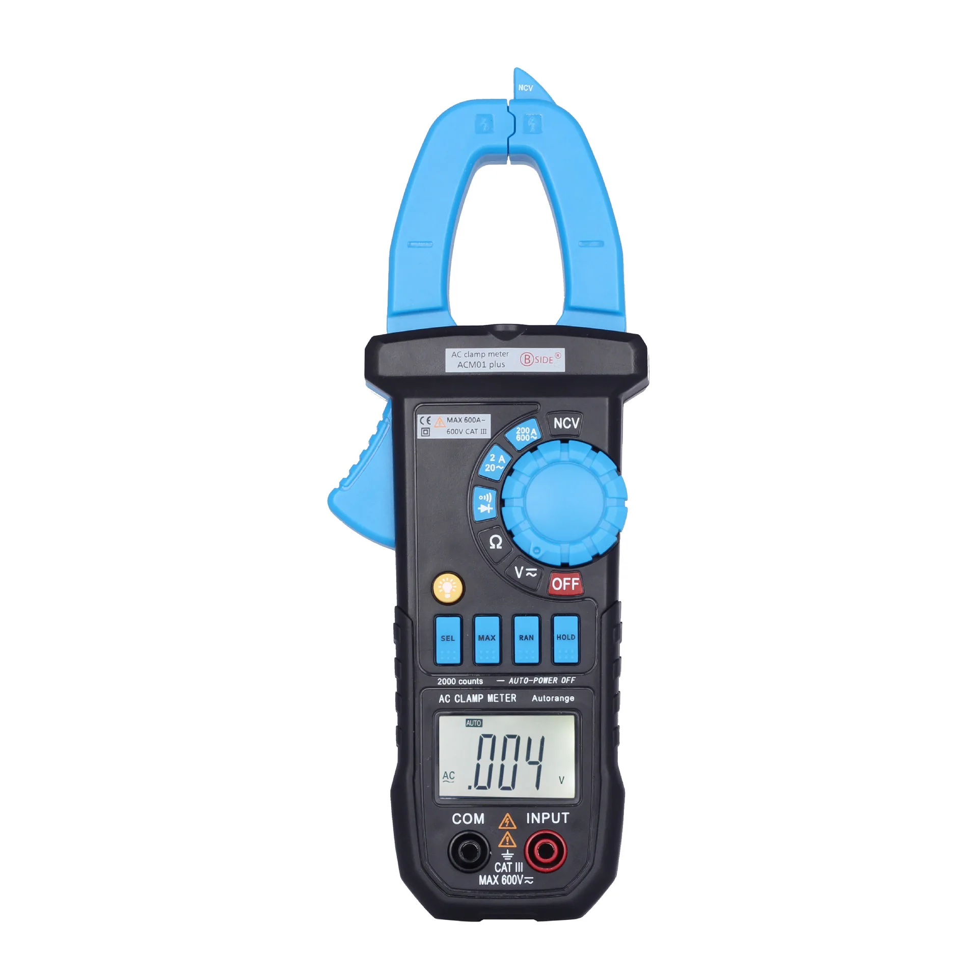 

BSIDE ACM01 Plus 600A AC Current Auto Range Digital Clamp Meter AC DC Voltage Tester Multimeter With Clamp Lighting VS UT201