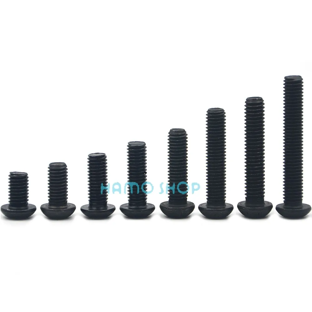 

5pcs M10 Metric Thread SHCS Black Head Hex Socket Cap Screw Alloy Steel Button Allen Bolt