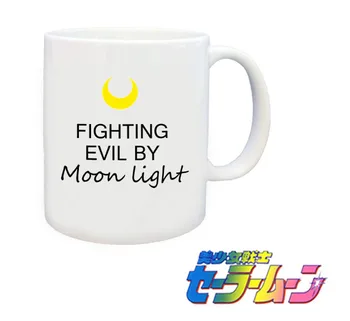 

New Sailor Moon Fighting Evil By Moon Light White Ceramic Coffee Tea Cup Mug