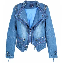 Высокое качество Зима куртка-бомбер женская Демисезонный бомбардировщик пальто Джинсовая куртка дамы ветровка женская