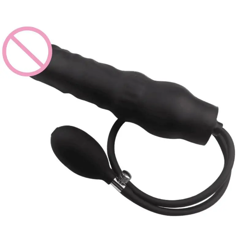 Silicone Anal Plug Inflatable Dildo Butt Stretcher Pump Expandable Massager Sex Toy for Women Men |