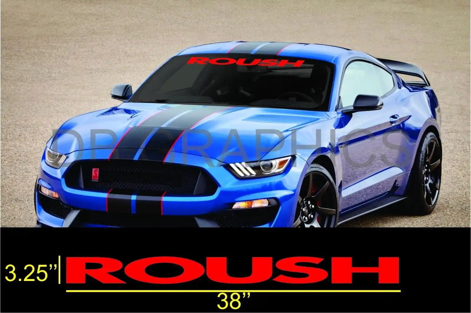 For Ford Mustang Roush Windshield Vinyl Decal Sticker Custom