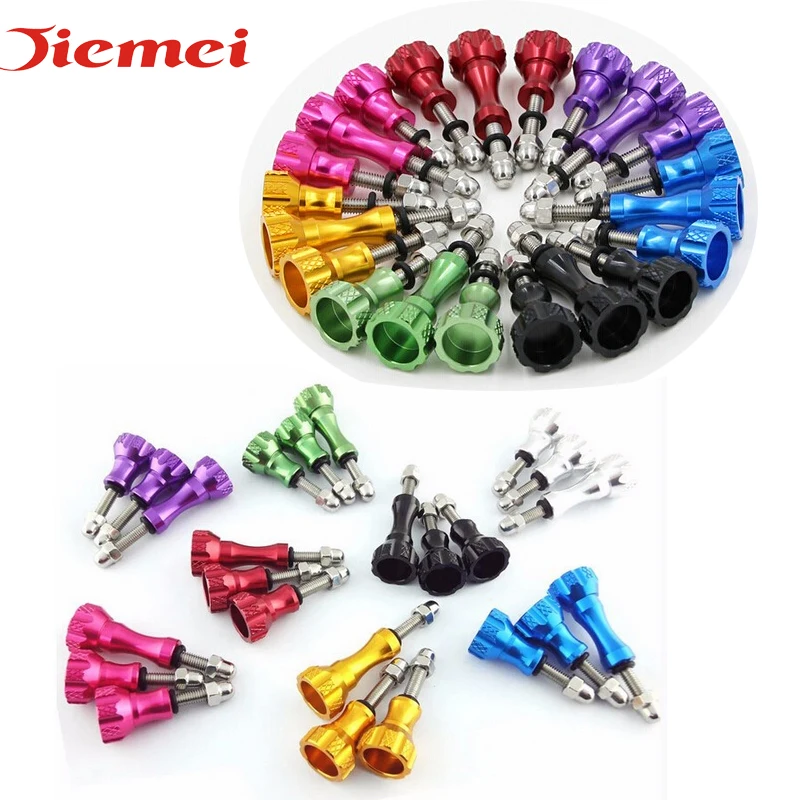 

Quality New Arrival GoPro Accessories 1 Long +2 Short Colorful Thumb Knob Stainless Aluminum Bolt Nut Screw for Go Pro Hero 3/3+