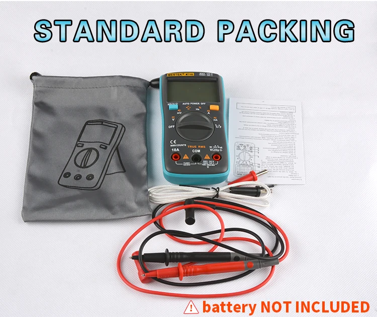 Kopen Digitale multimeter professionele probe tester 6000 telt digitale meter multimeters multi meter multitester beter dan rm102