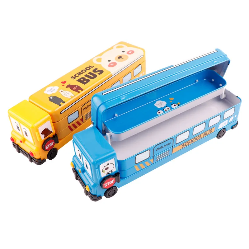 Cute Creative bus Pencil Case For kids Multifunction Pencil Box School