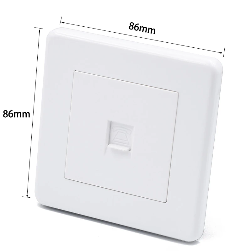 White PC RJ11 Phone Wall Panel pic 5