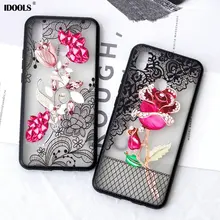 IDOOLS Flower Pattern Case for Huawei P Smart Plus Soft Silicone Floral Protect Full Cover Phone Cases for Huawei Nova 3 Nova 3i