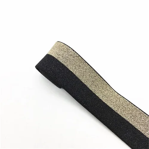 Красочные полосы эластичные ленты 40 мм золото серебро эластичная лента одежда сумки брюки эластичные резиновые DIY Швейные аксессуары 1 м - Цвет: Style C 2