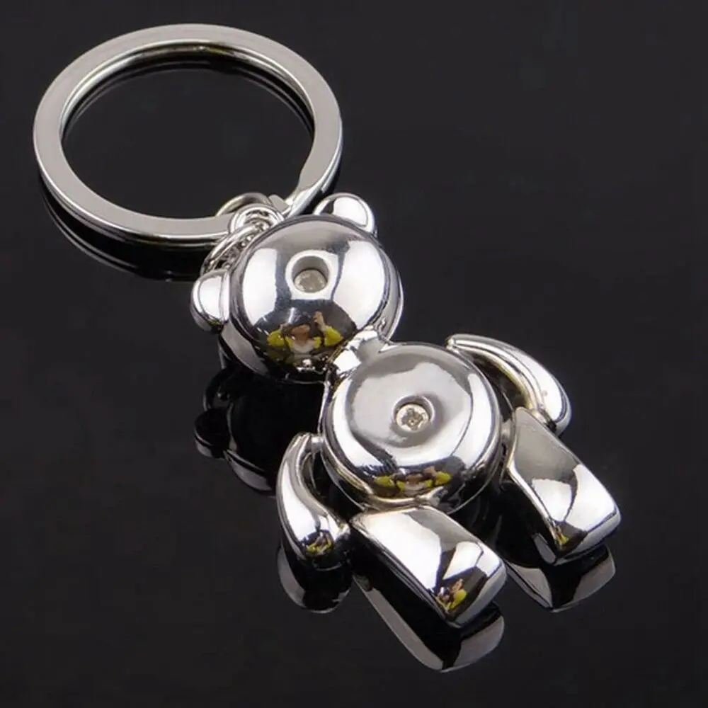 

Cute Movable Metal Teddy Bear Keychain Keyring Keyfob Ring Trinket 3D Pendant Movable Legs and Arms HG7284