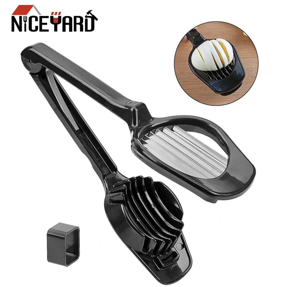 

NICEYARD Egg Slicer Tomato Cutter Handheld Mushroom Kiwi Divider Multifunction Slicing Mould Egg Split Device Stainless Steel