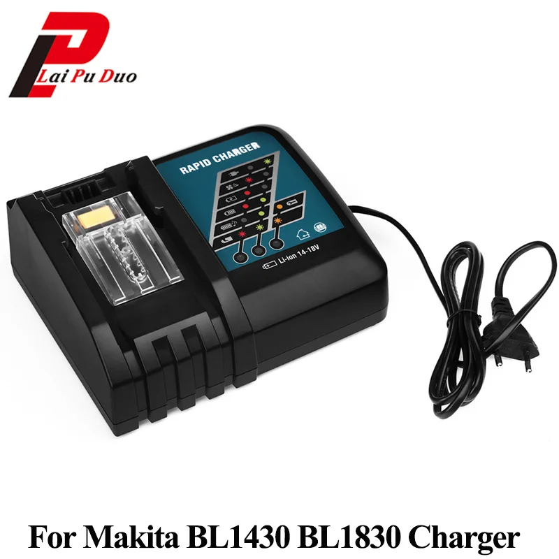 

Li-ion Battery Charger Replacement Power tool Battery Charger for Makita 7.2V -18V BL1830 Bl1430 DC18RA DC18RC