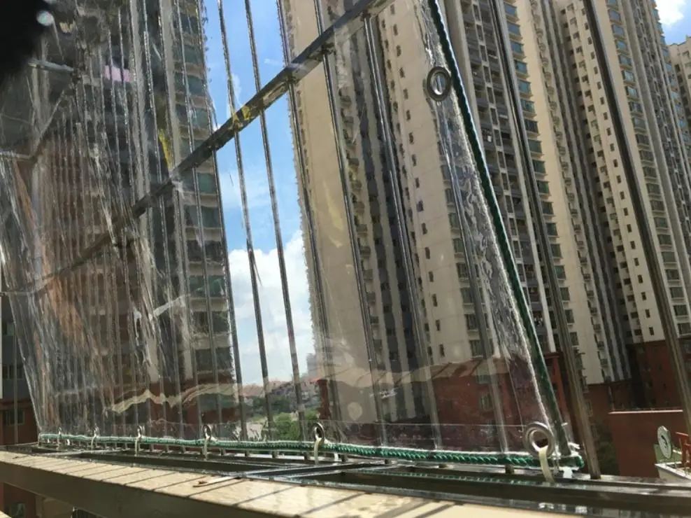 

Thickest style Customize 1.4mX1m full transparent cover,waterproof trap, transparent rain material.Protective curtain
